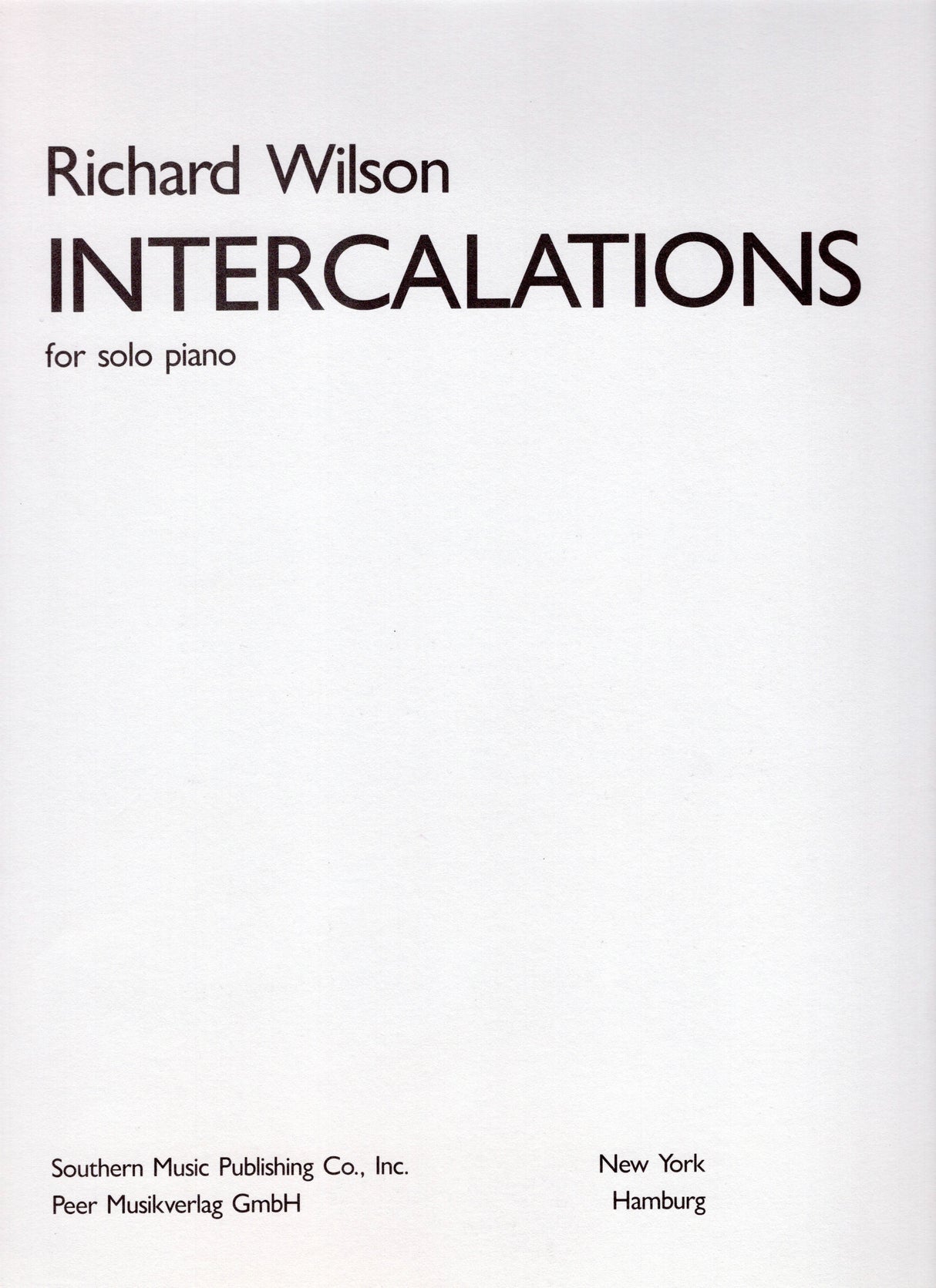 Wilson: Intercalations
