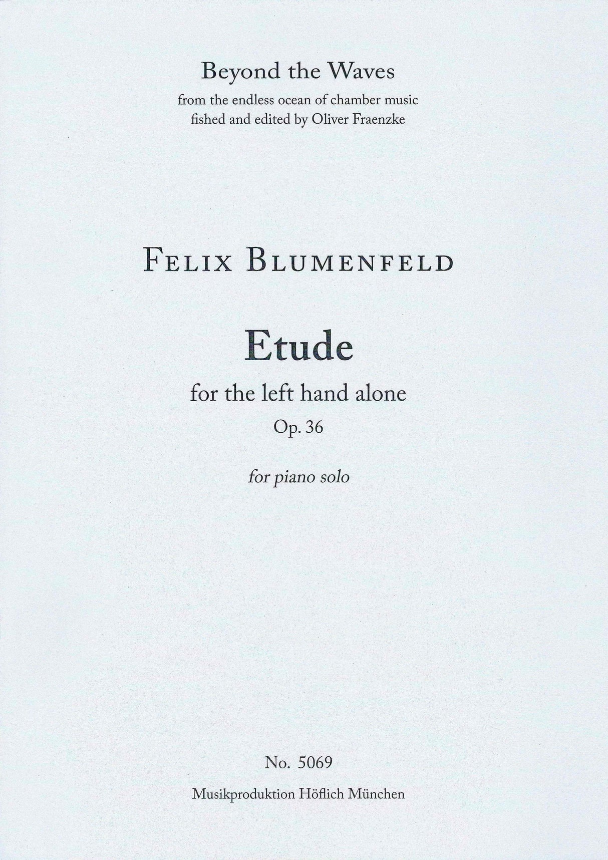 Blumenfeld: Etude for the left hand alone, Op. 36 (piano solo)