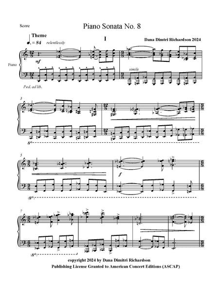 D. Richardson: Piano Sonata No. 8