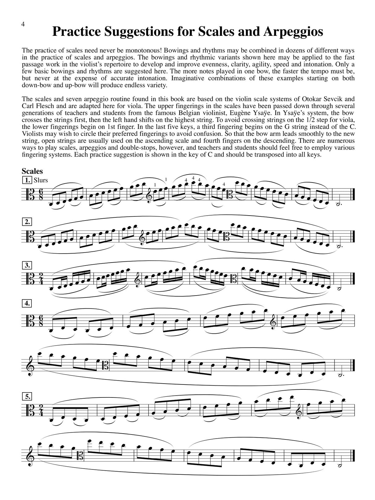 Scales for Advanced Violists