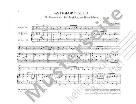 Handel: Aylesford Suite (arr. for trumpet & organ)