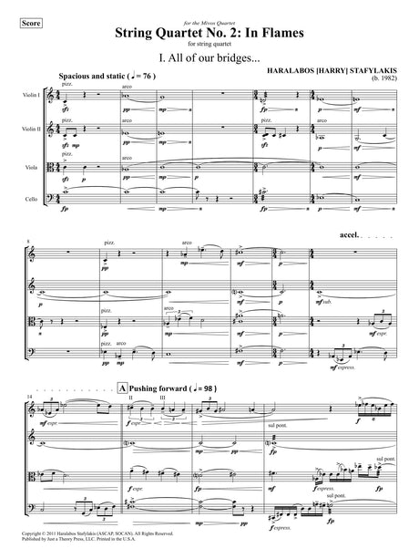 Stafylakis: String Quartet No. 2 ("In Flames")