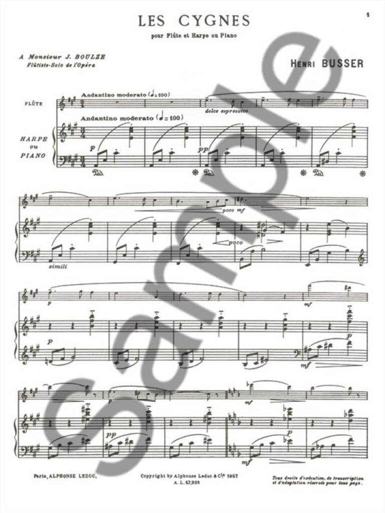 Büsser: Les Cygnes
