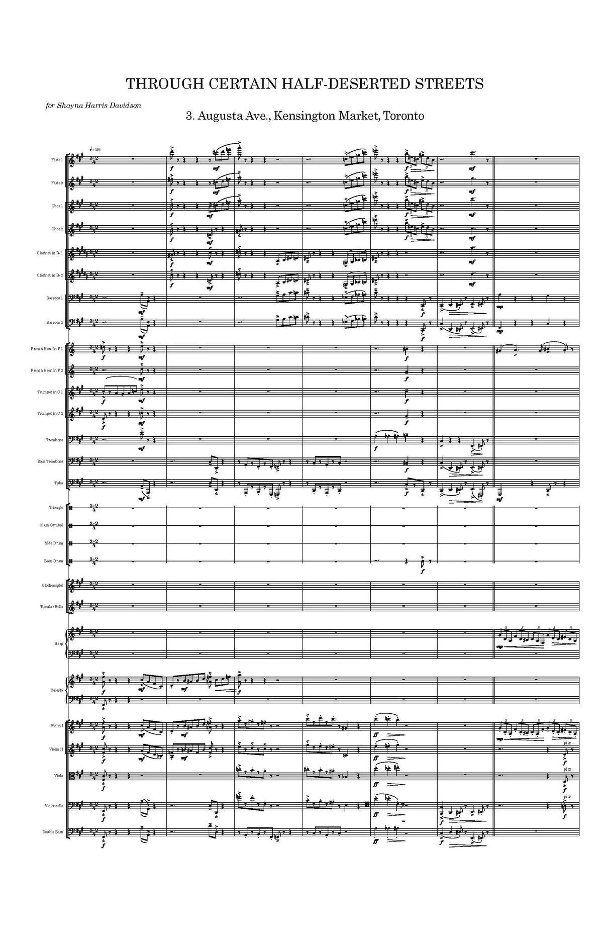 Davidson: Through Certain Half-Deserted Streets (Version for Orchestra)