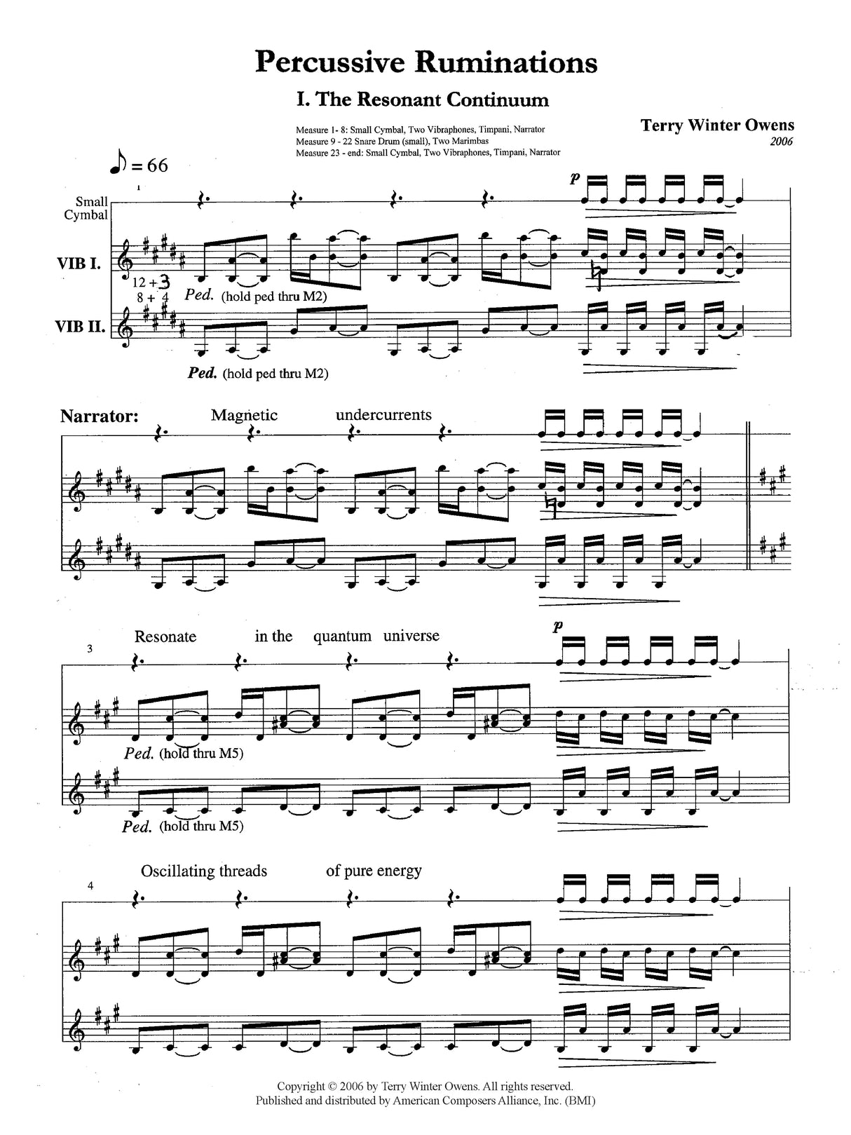 T.W. Owens: Percussive Ruminations