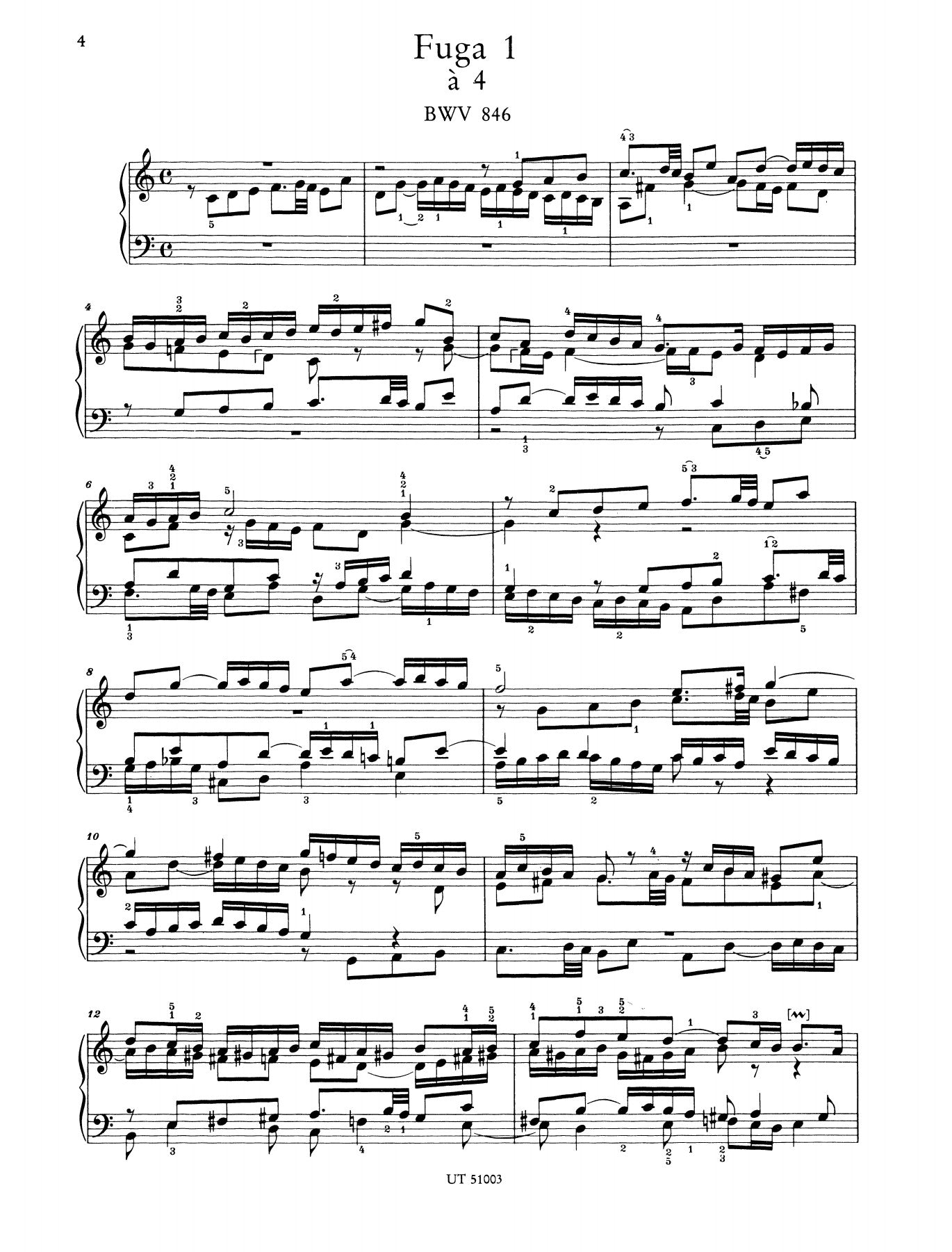 Bach: Prelude and Fugue No. 1 in C Major, BWV 846 – Ficks Music