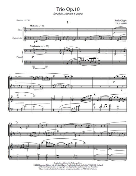 Gipps: Trio, Op. 10