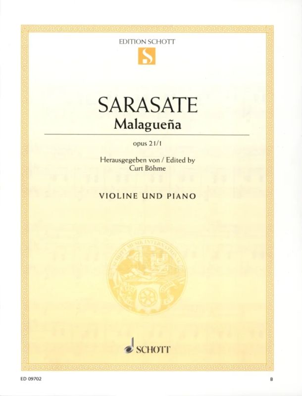 Sarasate: Malagueña, Op. 21, No. 1