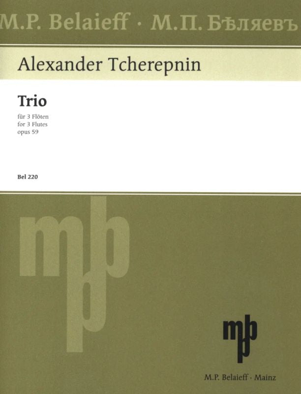 Tcherepnin: Flute Trio, Op. 59