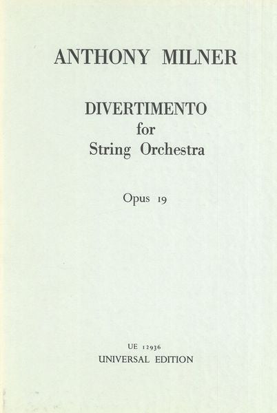 Milner: Divertimento, Op. 19