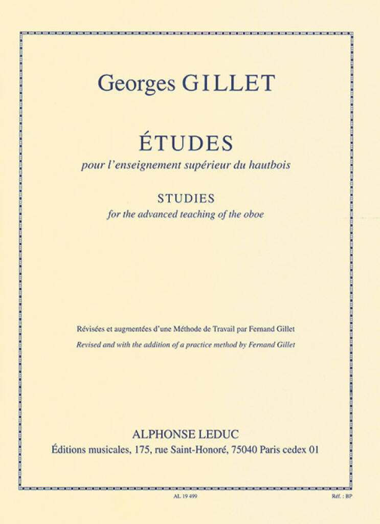 Gillet: Studies for the Advance Teaching of the Oboe