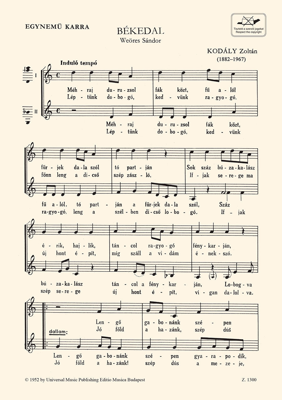 Kodály: Song of Peace