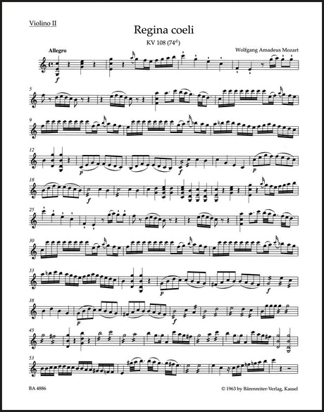 Mozart: Regina coeli, K. 108 (74d)