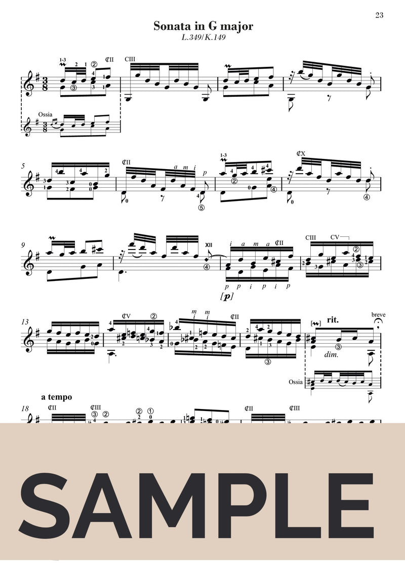 Scarlatti: 12 Sonatas (arr. for guitar)