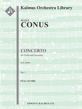 Conus: Violin Concerto in E Minor, Op. 1
