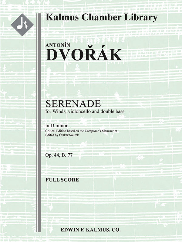 Dvořák: Serenade for Wind Instruments, Cello, and Double Bass, Op. 44, B. 77