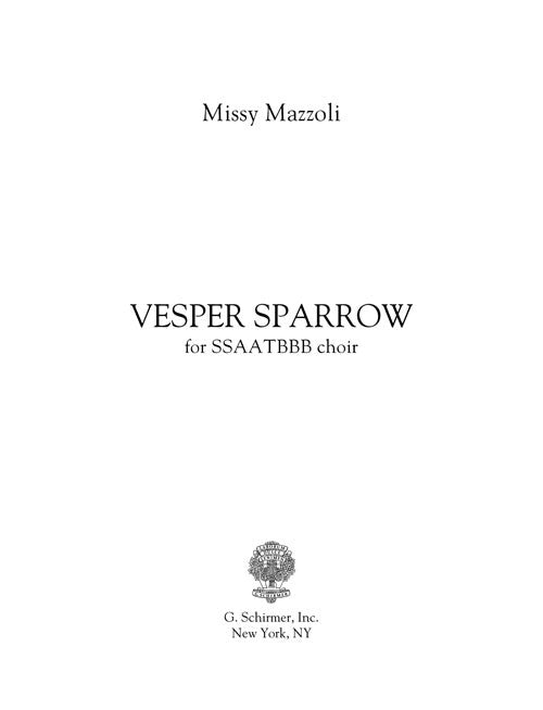 Mazzoli: Vesper Sparrow