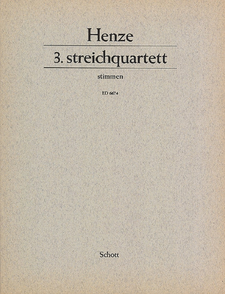 Henze: String Quartet No. 3
