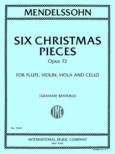 Mendelssohn: 6 Children's Pieces, Op. 72 (arr. for flute quartet)