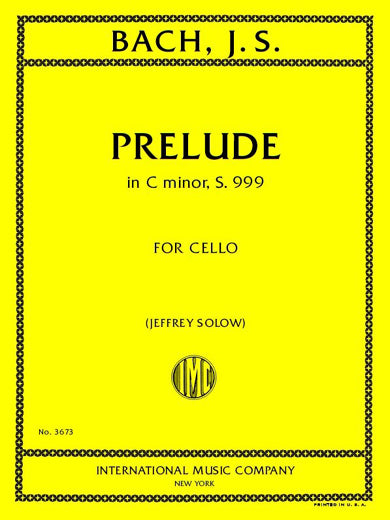 Bach: Prelude in C Minor, BWV 999 (arr. for cello)