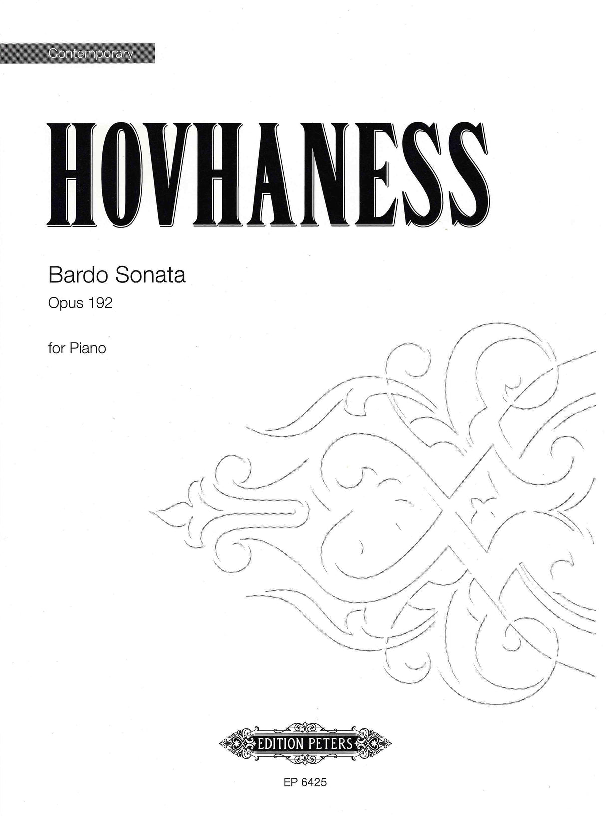 Hovhaness: Bardo Sonata, Op. 192