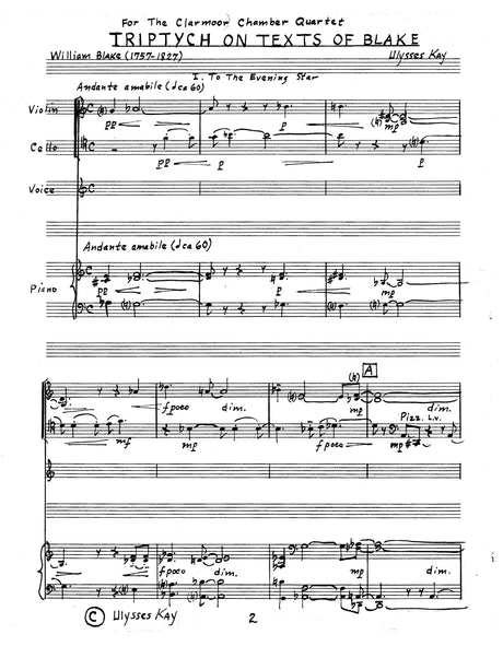 Kay: Triptych on Texts of Blake