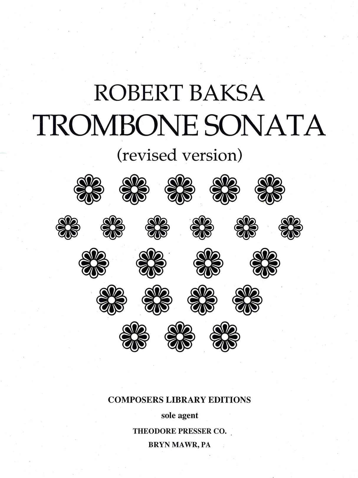 Baksa: Trombone Sonata