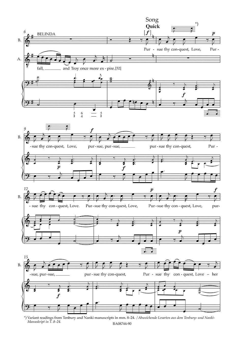 Purcell: Dido and Aeneas, Z. 626