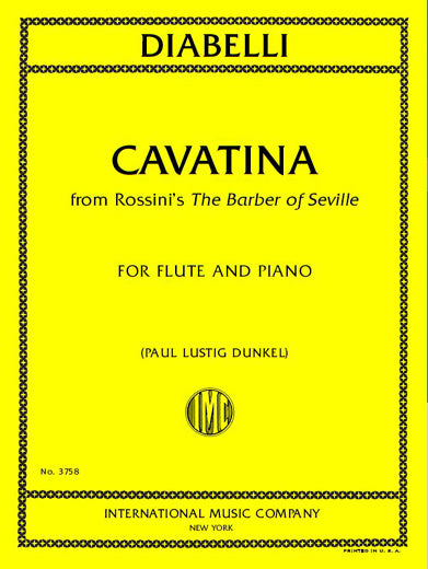 Diabelli: Cavatina from Rossini's The Barber of Seville (arr. for flute & piano)