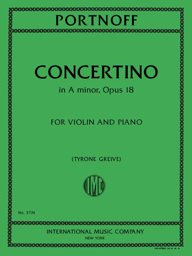 Portnoff: Violin Concertino in A Minor, Op. 18