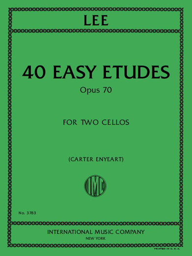 Lee: 40 Easy Cello Etudes, Op. 70 (arr. for 2 cellos)