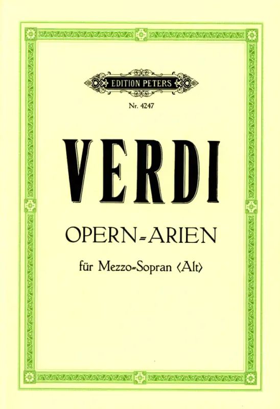 Verdi: Selected Opera Arias for Mezzo-Soprano (Contralto)