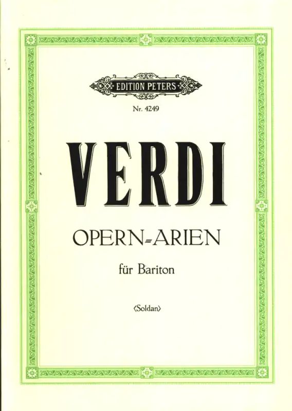 Verdi: Selected Opera Arias for Baritone