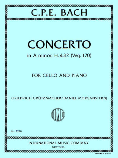 C.P.E. Bach: Cello Concerto in A Minor, Wq. 170