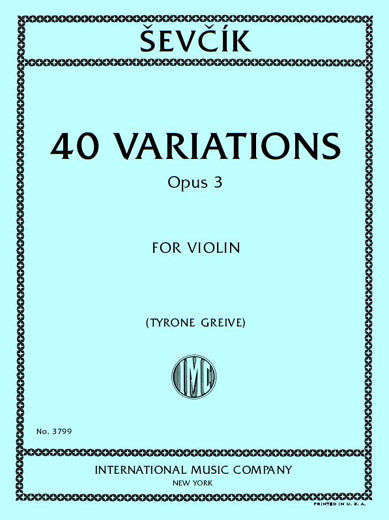 Sevčík: 40 Variations for the Violin, Op. 3