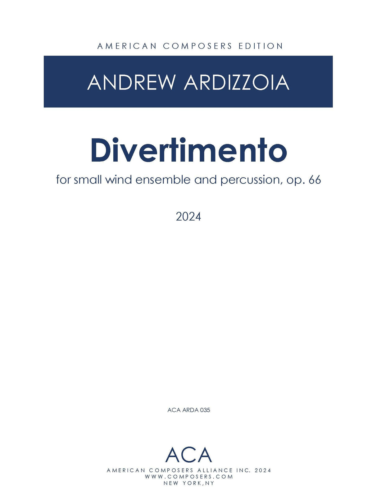 Ardizzoia: Divertimento, Op. 66