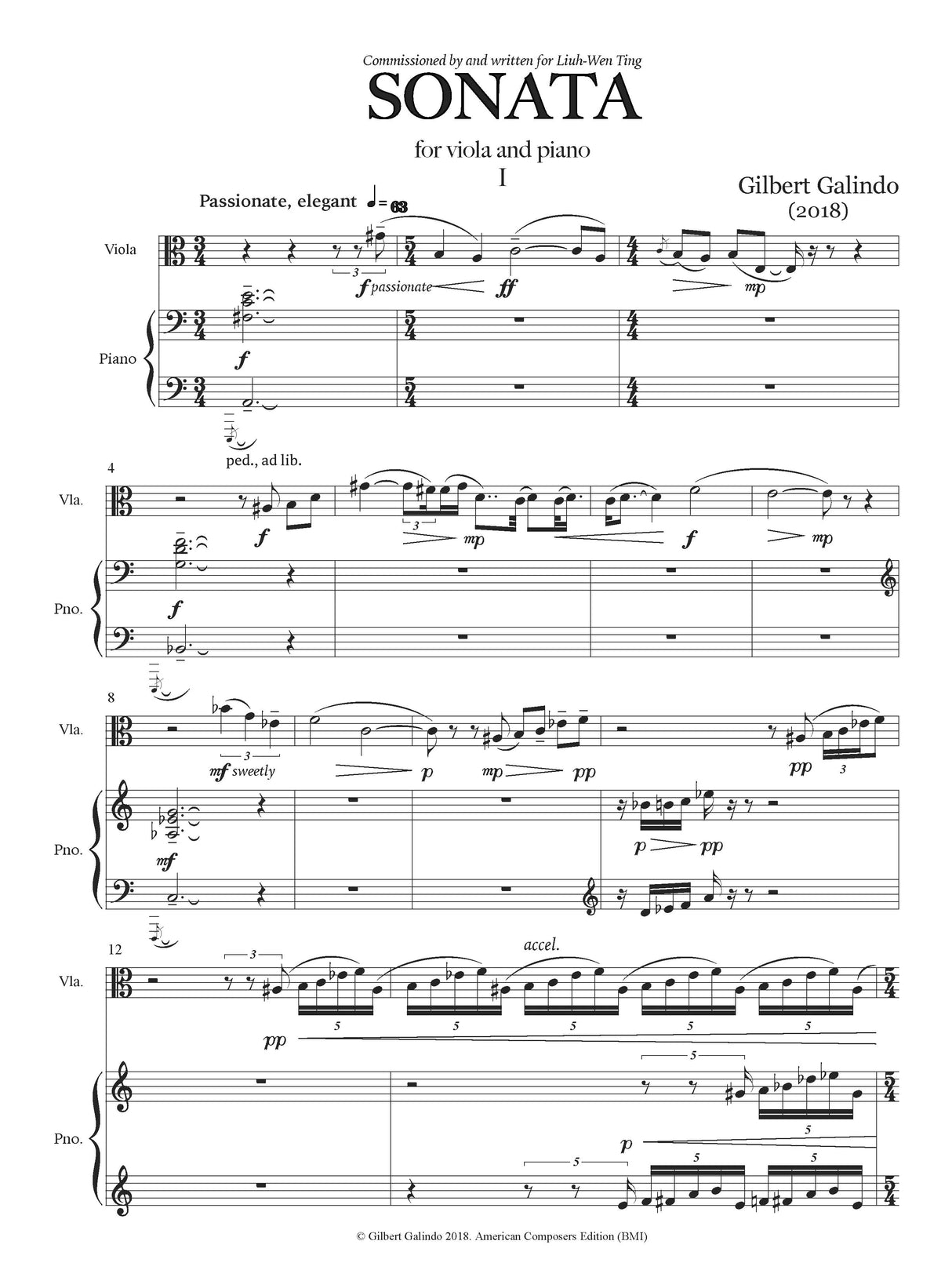 Galindo: Viola Sonata