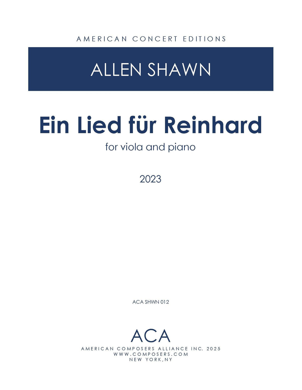 Shawn: Ein Lied für Reinhard