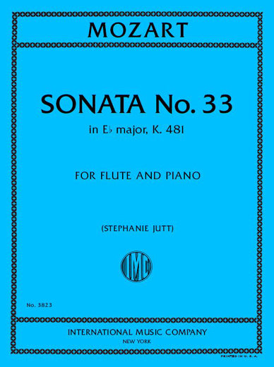 Mozart: Sonata No. 33 in E-flat Major, K. 481 (arr. for flute & piano)