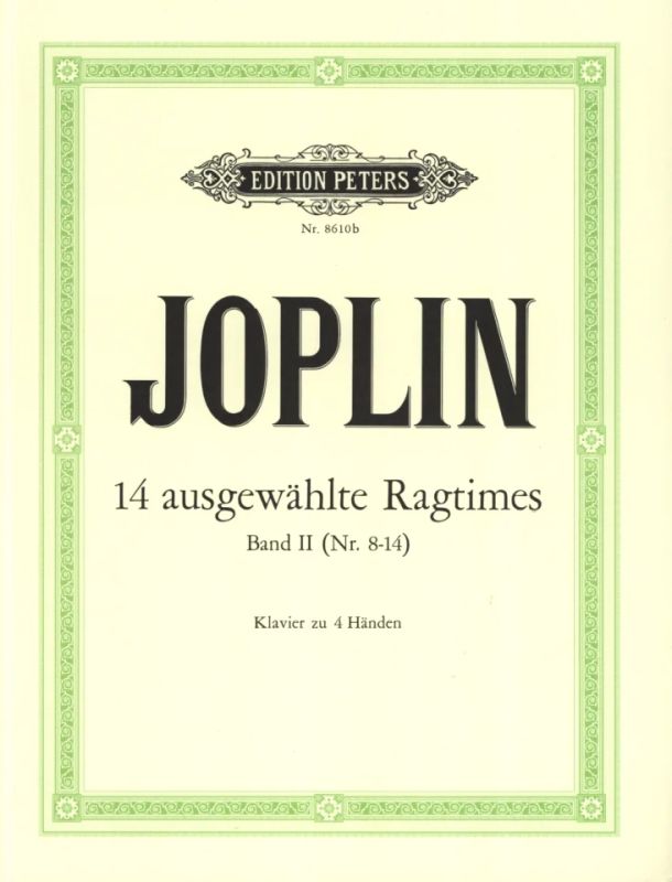 Joplin: Ragtimes arr. for Piano 4-Hands - Volume 2