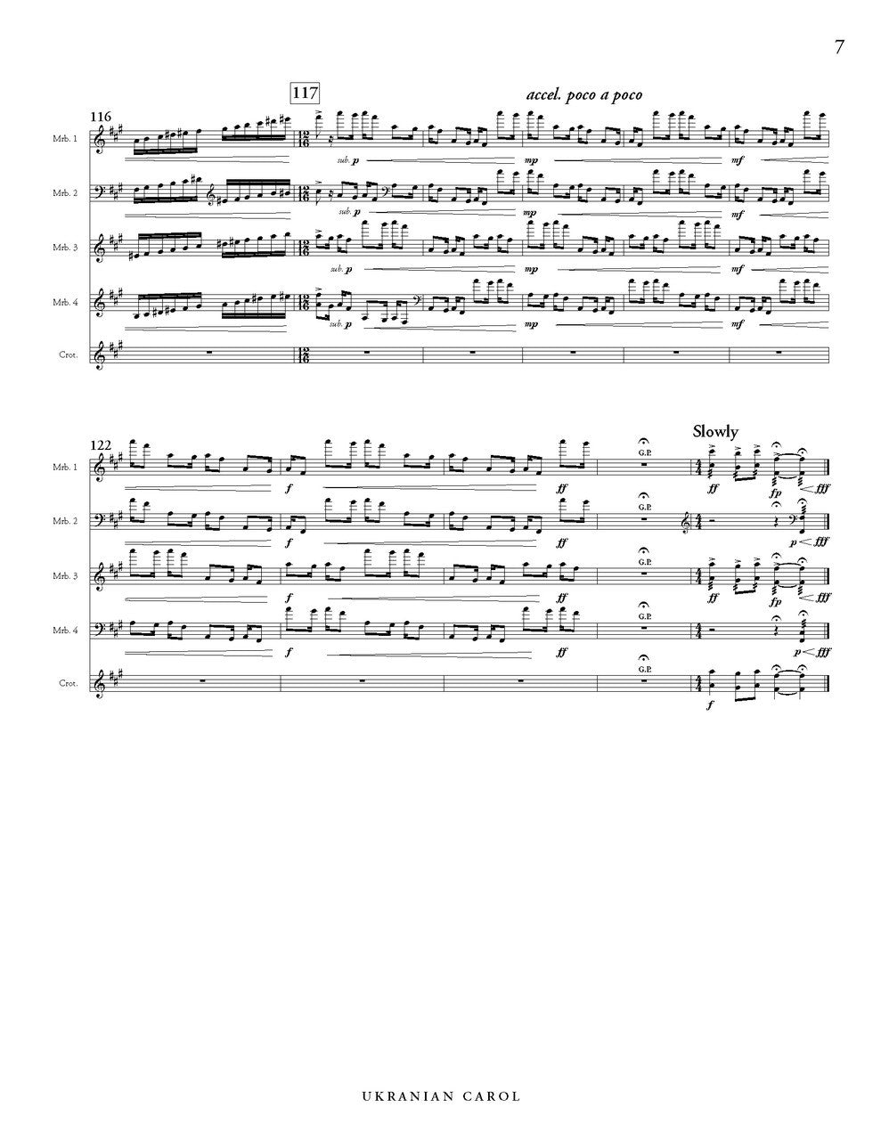 Leontovych: Ukrainian Carol (arr. for percussion ensemble)