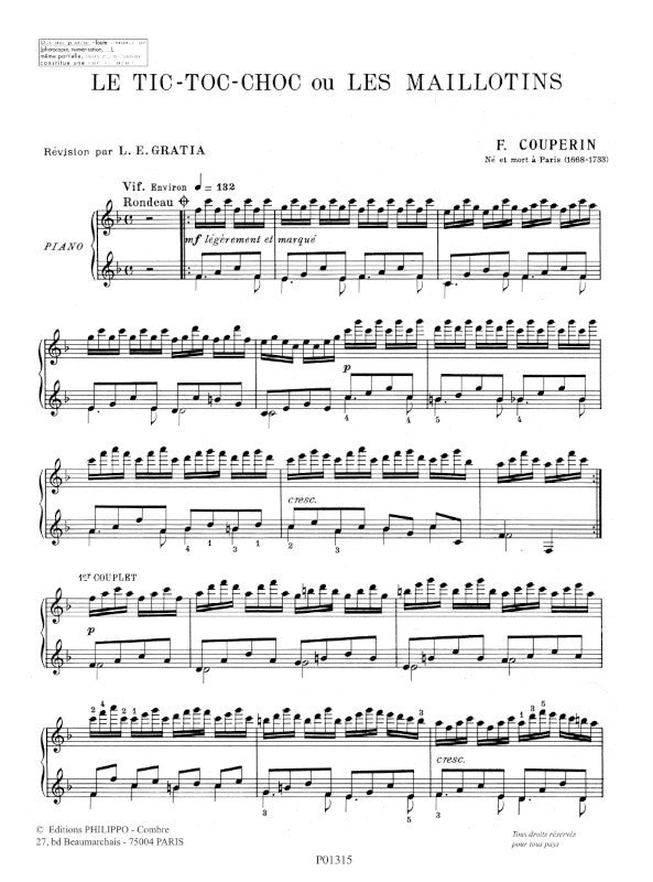 F. Couperin: Tic-toc-choc ou les maillotins (from Pièces de Clavecin)