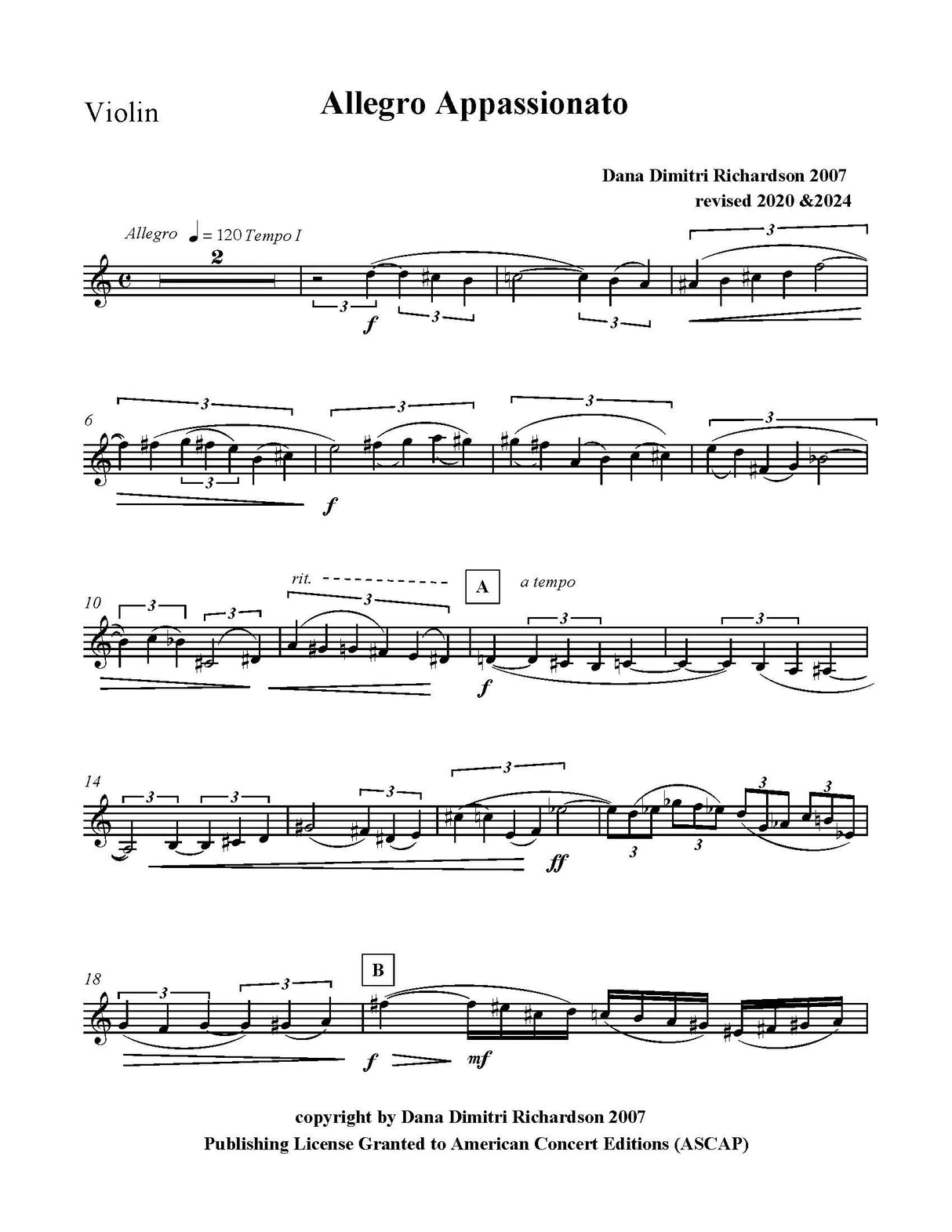 D. Richardson: Allegro Appassionato