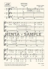 Kodály: Evening Song (arr. for female choir)