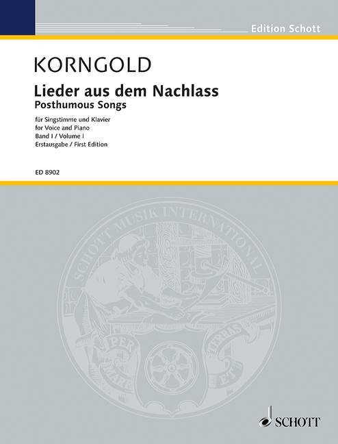 Korngold: Posthumous Songs - Volume 1