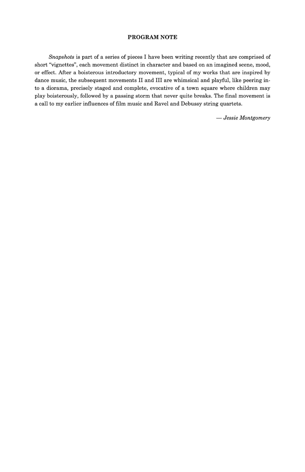 Montgomery: Snapshots