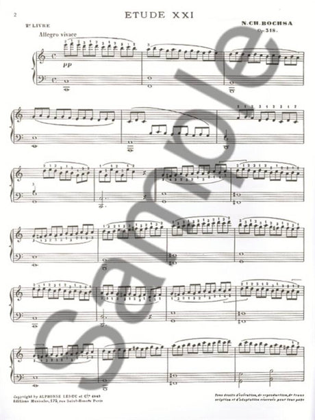 Bochsa: 40 Easy Etudes, Op. 318 - Volume 2
