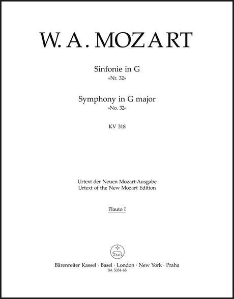 Mozart: Symphony (Overture) No. 32 in G Major, K. 318