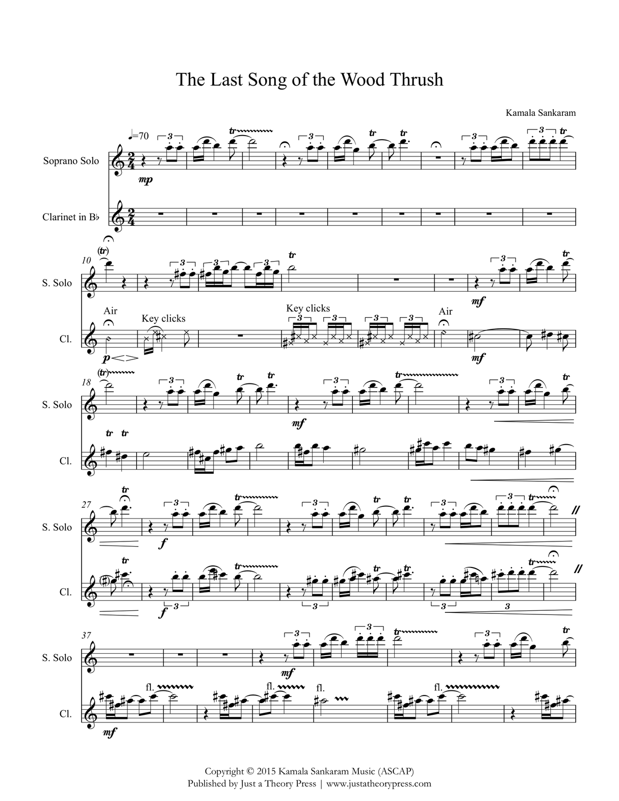 Sankaram: Last Song of the Wood Thrush