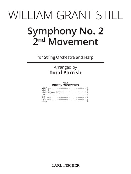 Still: 2nd Movement from Symphony No. 2 (arr. for string orchestra & harp)